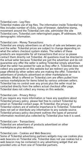 tickerdial privacy