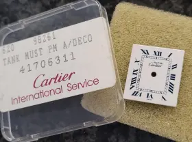 Cartier 620-98261 Nos Genuine Tank Must Small Art Deco White Dial Factory Package From Ad