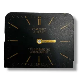 Casio 102a5-786 Watch Dial Telememo 20 Black Japan Hour Hand And Wheel Read