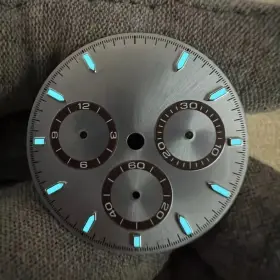 Generic/aftermarket 313028413470 Replacement Ice Blue Luminous Watch Dial Fits Daytona M116506 4131 Movement