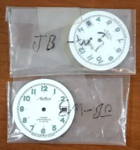 3649685 Mallard Combat Chronometer 50 Metre - Lot Of 3 Nos Dial Jules Borel Watch Part