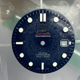 Omega 064wk3489002 Seamaster Professional Metal Watch Dial Blue With Condensation Marks