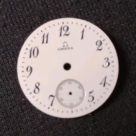 Omega B235 White Watch Dial Arabic Numerals Subdial For