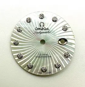 Rc7740 Omega Preowned Deville Ladymatic Co-axial 25.4mm Mop Diamond Dial Part