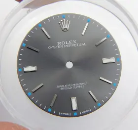 Rolex 114300 Genuine Oyster Perpetual 39mm Slate Grey Rhodium Blue Watch Dial