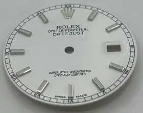 126231 Rolex Datejust 36mm Mens Silver White Dial Stick