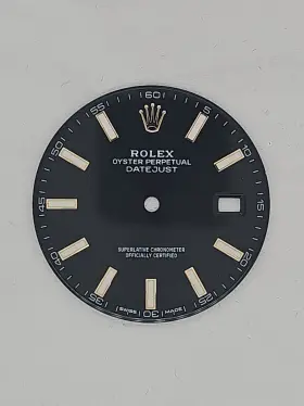 126303 Rolex Datejust 41mm Black Two Tone Dial With Stick Index Model