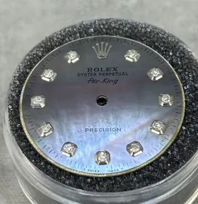 14200 Rolex 14000 14010 Air-king 34mm Custom Dark Mop Diamond Dial For Models