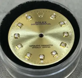 Rolex 14233-14203 34mm No Date Watch Custom Champagne Diamond Dial For Models 14233 And 14203