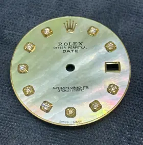 15234 Rolex 15000 15003 15203 15233 Date 34mm Watch Custom Green Mop Diamond Dial For Models 15200