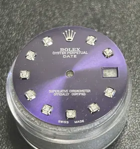 115234 Rolex 15200 15234 115200 Date 34mm Watch Custom Purple Diamond Dial For