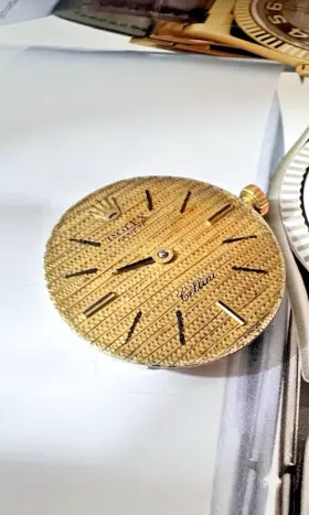 Rolex 1600-19 Cellini Watch Vintage Oval Shape Winding Mvt 1600/19r Bark Finish Tapi Sm