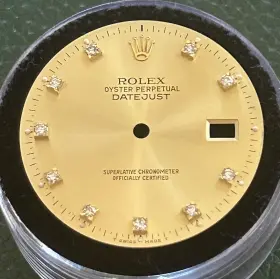 16238 Rolex 16013 16018 16263 16233 16203 Authentic Datejust Champagne Diamond Dial For