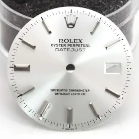 Rolex 16014 16030 16220 16200 16234 Datejust 36mm Silver Fat Stick Dial With Track For Vintage
