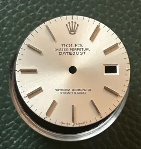 Rolex 16014 16200 16234 Silver Stick Dial For Mens 36mm Datejust Models