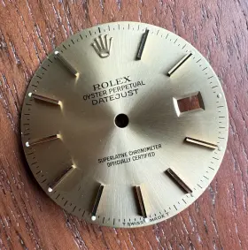 16014-16233 Rolex Datejust 36 Champagne Stick Dial For 16013 16233
