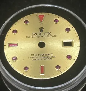Rolex 16713-16718 Gmt Master Ii 40mm Custom Champagne Diamond Dial For Model 16713 16718