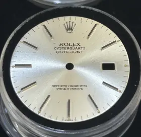 Rolex 17000-17014 Silver Stick Marker Oysterquartz Datejust Dial For Models 17000 17014