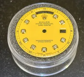 18078 Rolex 18038 18238 Quickset President Daydate Custom Yellow Diamond Dial Model
