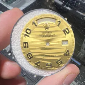 Rolex 2e008541229 Gold Metal Watch Dial Arabic Numerals For Watches Mpn