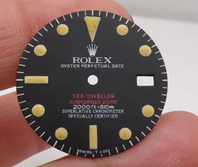 Rolex 54463 Genuine Vintage Sea Dweller Submariner 2000 Double Red Singer Dial 1665