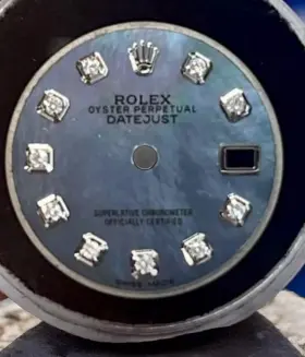 179179 Rolex 69174 69179 179174 Ladies Datejust/president Custom Dark Mop Diamond Stone Dial 26mm Watch
