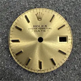 Rolex 7 Reg97 Vintage Oyster Perpetual Date Dial Gold Champagne T Swisst Original Parts