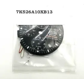 Seiko 7k52-6a10 Nos Genuine Scuba Diver S Chronograph Black Dial And Hands