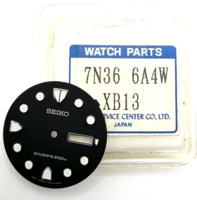 7n36-6a4w Seiko Nos Vintage Quartz Diver S 200m Black Luminous Dial Part Xb13