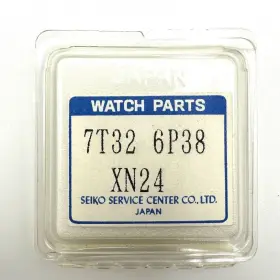 Seiko 7t32-6p38 Quartz Chronograph Alarm Silver And Gold Color Dial Part Xn24
