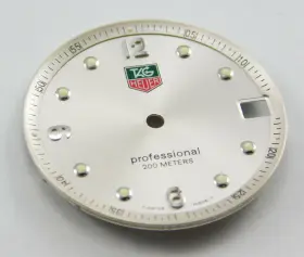 Tag Heuer Wl1114 Mens Kirium Fullsize Shiny Silver Red Green Logo Dial 26mm New