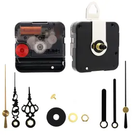 Tikround Tikround-m-068 12888 Sweep Silent Clock 17/32 Inch Total Shaft Length Black