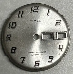 4686103374 Timex Vtg Automatic Watch Day/date Cutout Replacement Dial Part Only