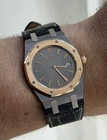 Audemars Piguet Royal Oak Tantalum Watch 33MM Quartz Super Thin 56175TR Pre-owned. Price: $13107.50.