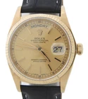Rolex Mens Day-date 18K Yellow Gold Watch Champagne Dial Quickset 18038 Black Pre-owned. Price: $11099.98.