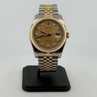 Rolex Datejust 116233 Yellow Gold & Steel Diamond Jubilee 36MM Box And Papers Pre-owned. Price: $9995.00.