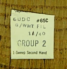 Genuine Caravelle 6UDC G/wht Fil 11/40 Sweep Second Hand Watch Part 65C Nos New. Price: $19.99.
