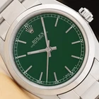 Rolex Oyster Perpetual 77080 Unisex Green Stainless Steel Watch Pre-owned. Price: $4690.00.