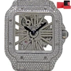 Cartier 4109 Santos Skeleton Loaded Diamond Stainless Steel Automatic #2000-1 New. Price: $29995.00.