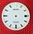 Nos Seiko 8F32-0081 Perpetual Calendar Watch Dial White Gold Tone Missing Marker New. Price: $7.50.