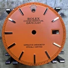 Rolex Mens Nonquick Datejust Custom Orange Stick Marker Dial For 1600 1601 1603 Pre-owned. Price: $395.00.