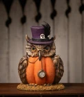 Bethany Mr Hootsworth Owl With Purple Hat Pocket Watch Halloween Figure New. Price: $149.95.