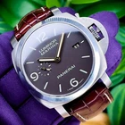 Panerai Luminor PAM00351 Titanium 44MM Brown Dial Gold Hands Box/papers Pre-owned. Price: $5497.00.