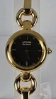 Citizen Eco Drive Women's Stainless Steel Gold Tone Black Dial Water-resistant Pre-owned. Price: $175.00.