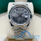 Rolex Datejust 41MM 126334 Fluted Bezel Wimbledon Dial Jubilee Bracelet Steel New. Price: $18725.00.