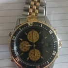 Seiko Quartz Sports Chronograph Wr 150M Black Dial Two-tone Watch Pre-owned. Price: $145.00.