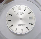 Genuine Rolex Oyster Date 34MM 15000 15003 15203 Silver Watch Dial Swiss Made Pre-owned. Price: $385.00.