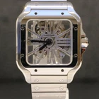 Cartier Santos De Skeleton Watch With Original Box And Papers WHSA0015 Pre-owned. Price: $25900.00.