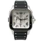 Cartier Santos Chronograph Xl WSSA0017 Black Bezel Rubber Strap Pre-owned. Price: $7595.00.