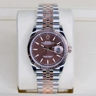 New 2026 Rolex Datejust 126231 Chocolate Brown Dial Rose Gold & Steel Jubilee. Price: $22000.00.